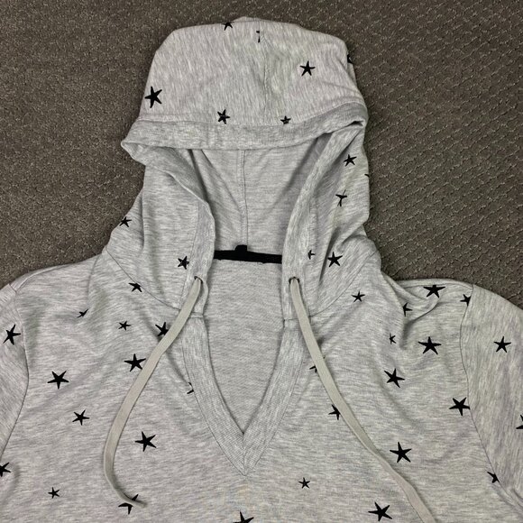 Jane and Delancey Hoodie Women's 3X Gray Stars Lightweight Jane + Delancey - Picture 2 of 9